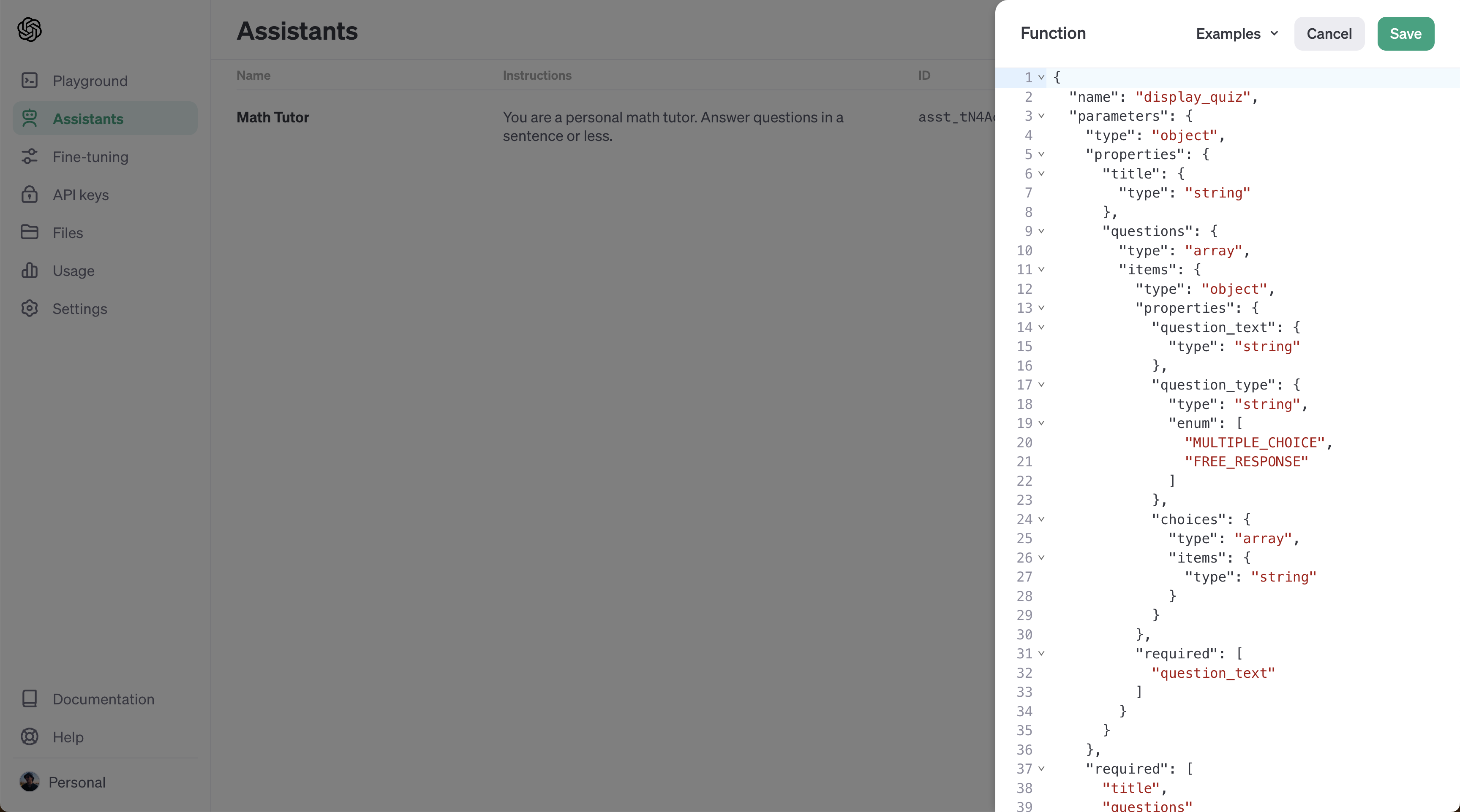 Enabling custom function